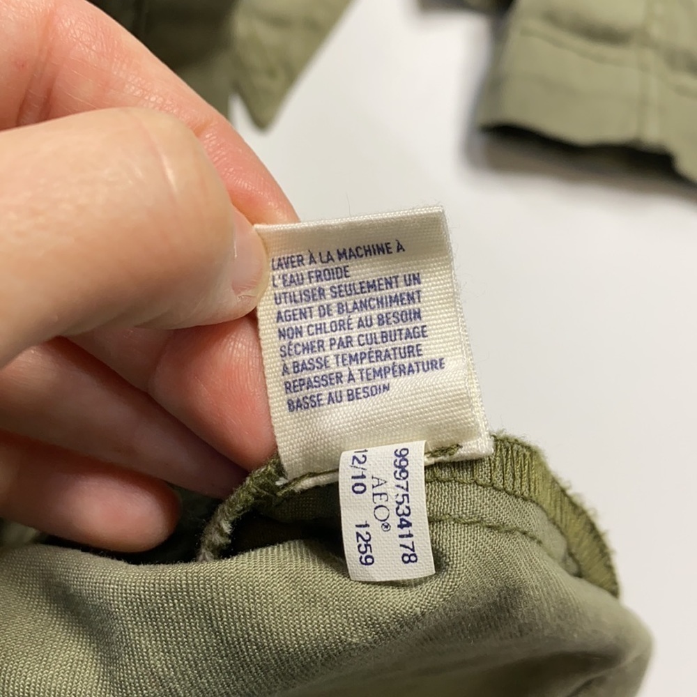 American Eagle Olive Green Short Trench Coat/Jacket Size XS - Picture 5 of 6